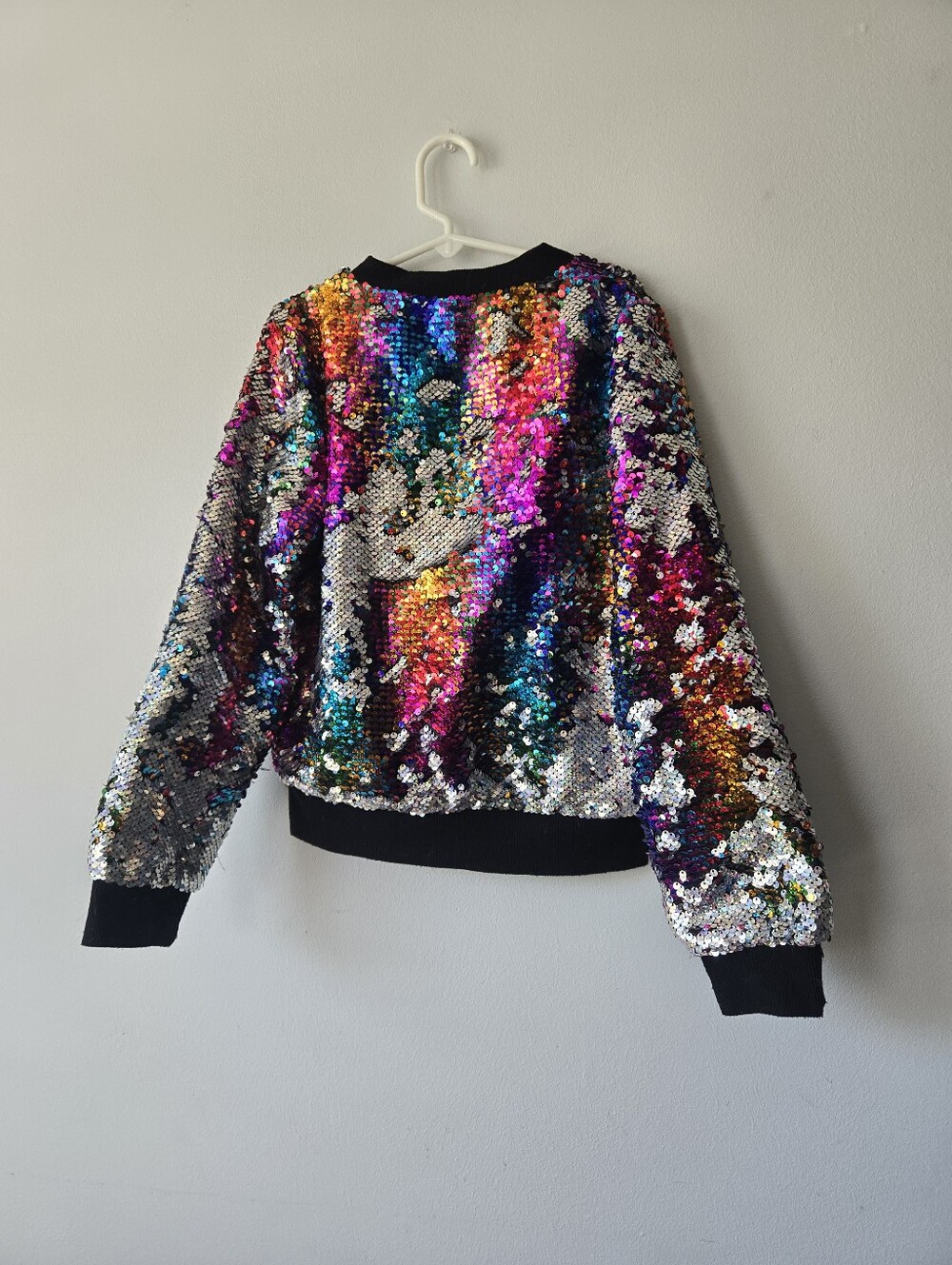 Jojo's Sequined Multicolor Jacket 7/8 - Picture 3 of 4